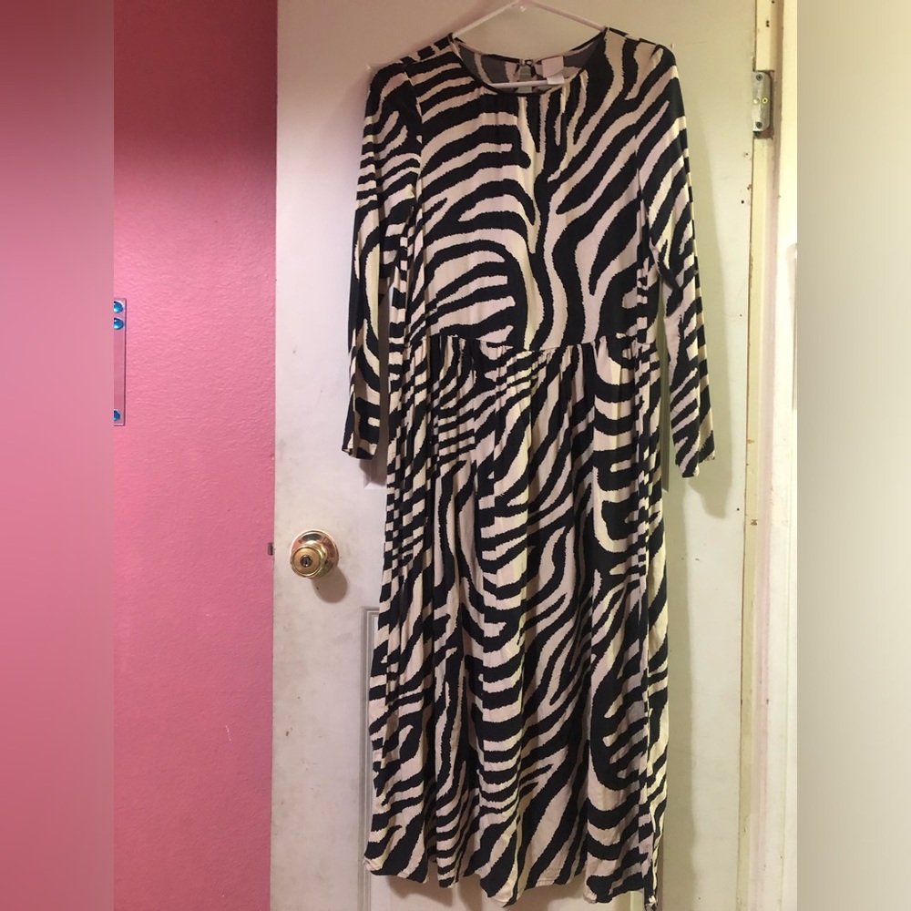H&M Zebra maxi dress